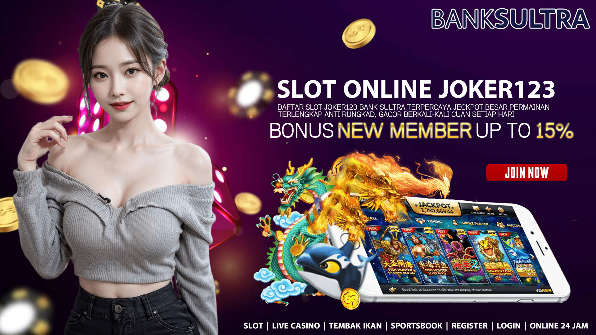 Daftar Situs Slot Joker123 Bank Sultra Resmi Anti Rungkad