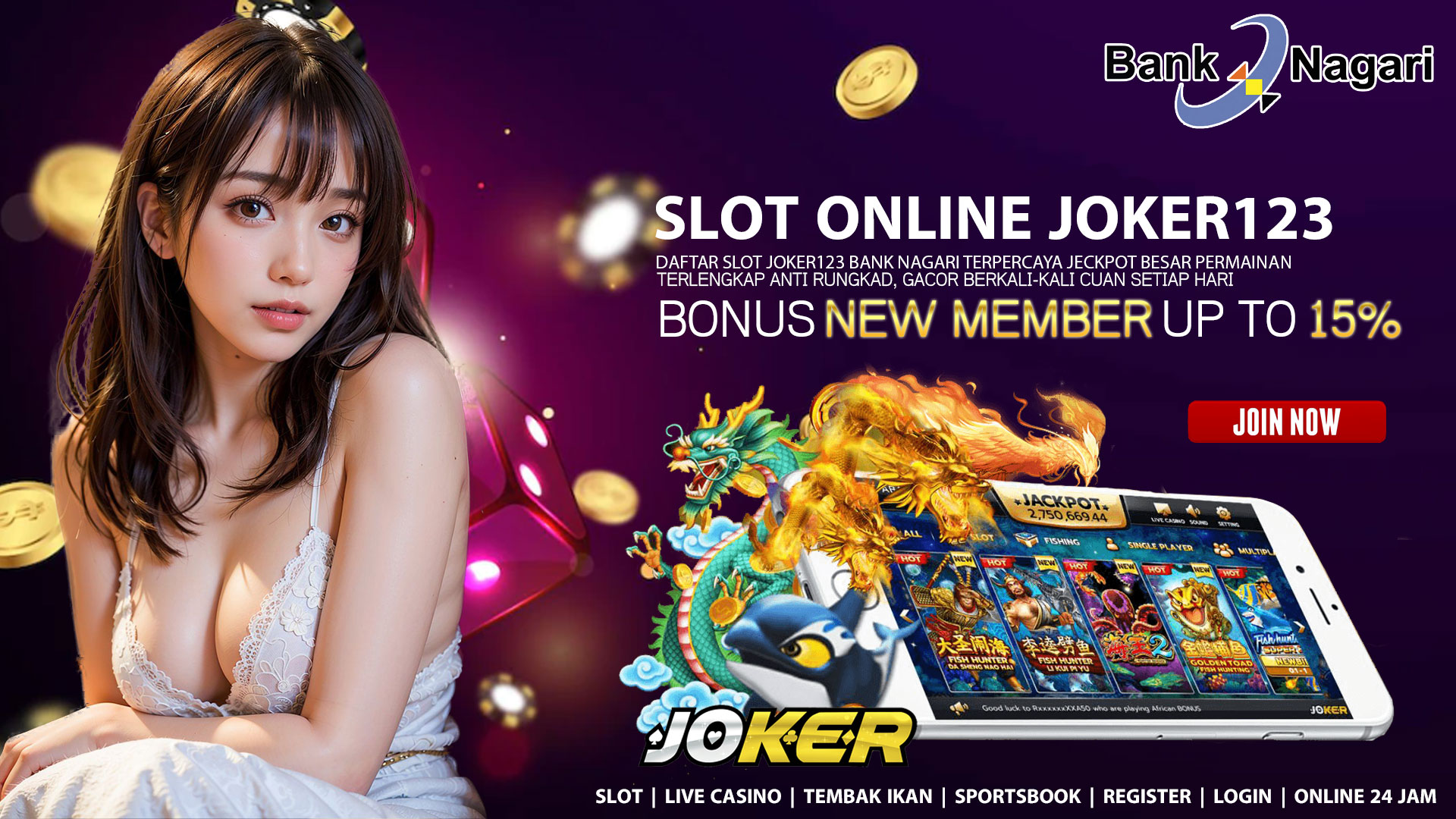 Daftar Situs Slot Joker123 Bank Nagari