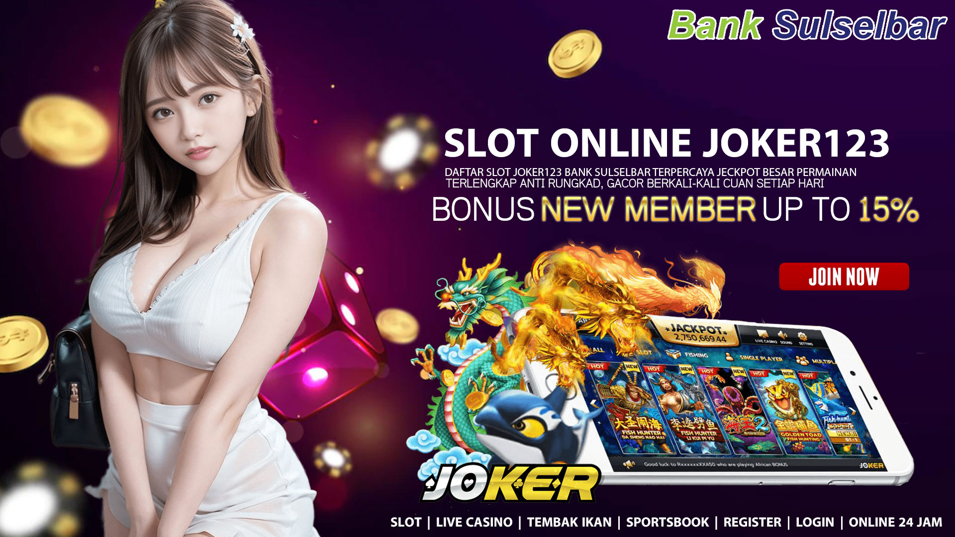 Daftar Situs Slot Joker123 Bank Sulselbar