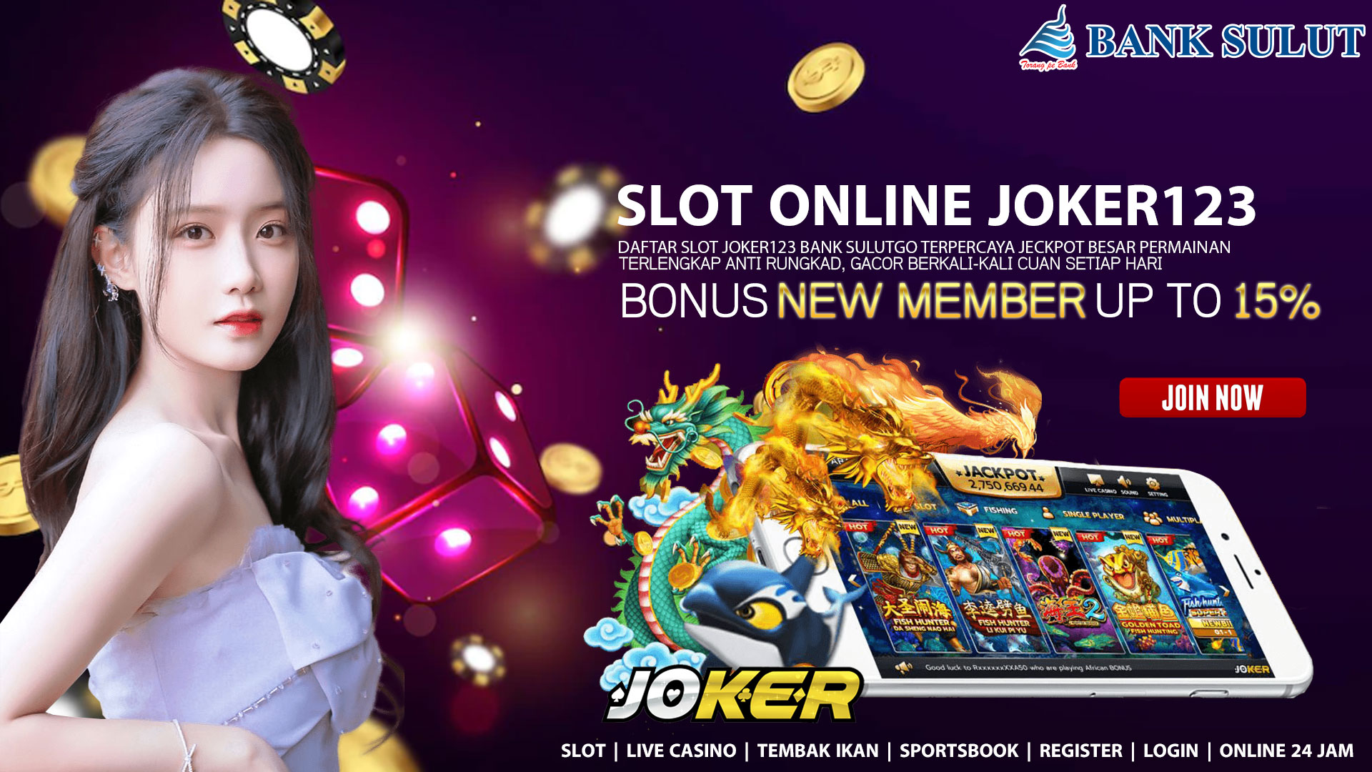 Daftar Situs Slot Joker123 Bank SulutGo