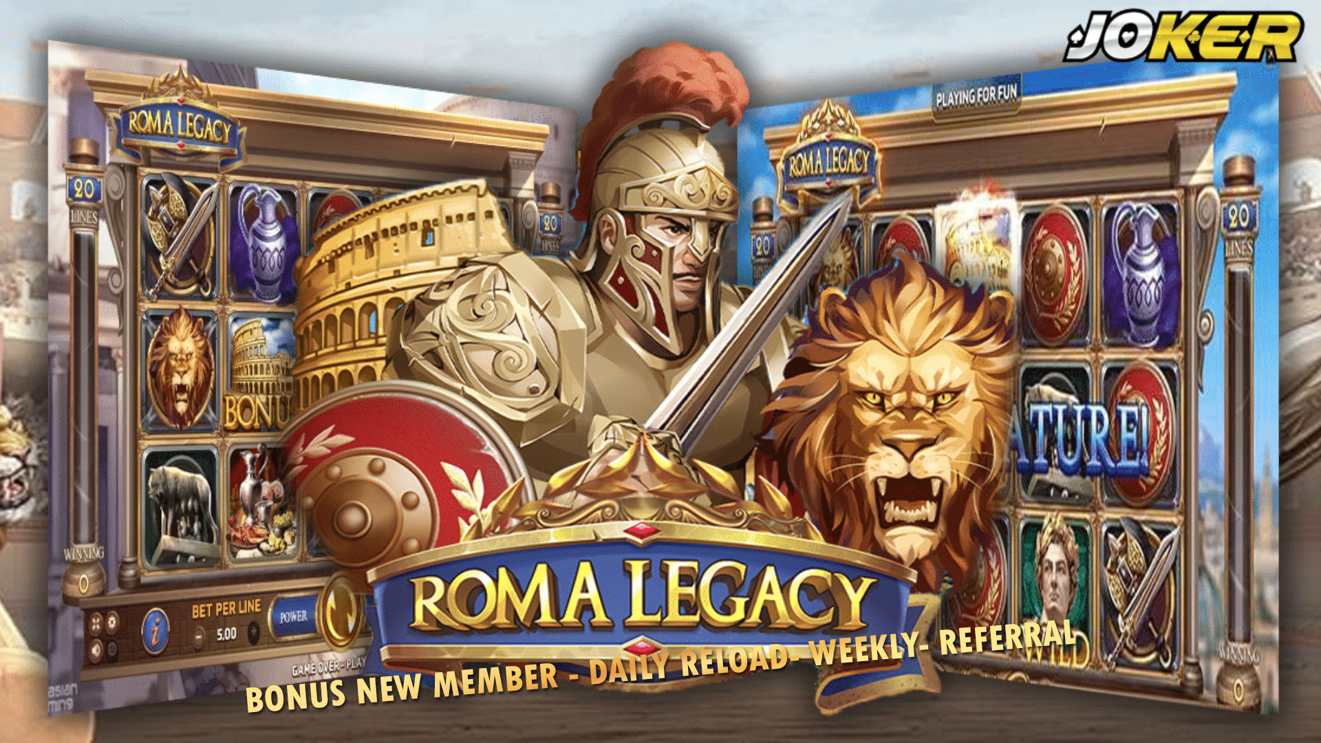 Joker123: Slot Roma Legacy Mudah Menang Banyak Maxwin